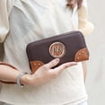 thumbnail image 5 of MKF Collection Callise Vegan Leather Women's Bucket Bag & Wristlet Wallet 2-Piece Set by Mia K. - Coffee Cognac, 5 of 8