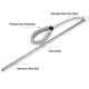 thumbnail image 3 of Dive Pointer Stick Aluminio Aleaci?§?n Buceo Ruido Hacedor Stick Varilla Puntero con Mu?equera Ajustable Cord?§?n Accesorios(Gray) Amonsee NO, 3 of 5