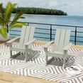 thumbnail image 2 of Costaelm Palms Outdoor HDPE Plastic Adirondack Rocking Chair (Set of 2), Sand, 2 of 8