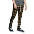 thumbnail image 5 of G-Style USA Men's Plaid Checkered Drawstring Track Pants TR537 - Gold - X-Large, 5 of 6