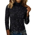 thumbnail image 4 of BILIKEYU Women's Cozy Knitted Casual Loose Fashion Long Sleeve Sparkle Tops, Sweatshirt For Women, Sequin Sweaters For Women, Winter Outfits For Women, 4 of 6