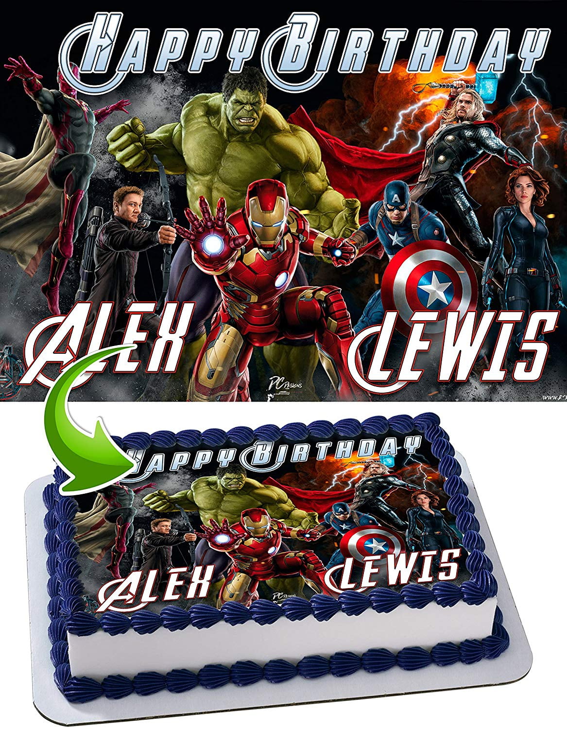Set of 12pcs Cute Marvel The Avengers Superheroes Hulk Captain America Iron Man 