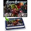 Anvengers Hulk, Iron Man, Thor, Captain America Edible Cake Image Topper 1/4 Sheet (8"x10.5")