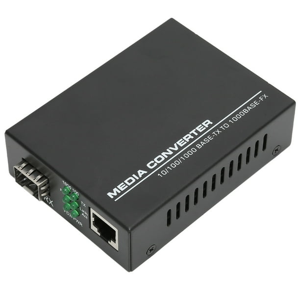 Convertidor de medios de fibra, convertidor de medios Gigabit SFP Transceptor de fibra óptica Convertidor de fibra a Ethernet Compacto y liviano