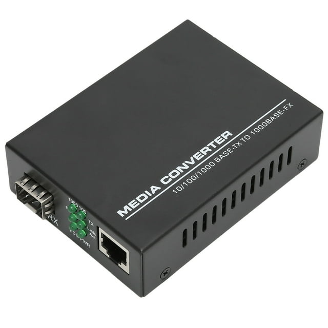 Media Converter, Metal Housing 10 100 1000Base TX To 1000Base FX Multimode Fiber To Ethernet Converter For Indoor Outdoor Environments
