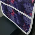 thumbnail image 3 of Natural Microwave Oven Cover, Exotic Plants and Butterflies Pattern Continuous Jungle Elements, Water Resistant Organizer with Pockets for Kitchen, 36" x 12", Indigo Hot Pink and Violet, by Ambesonne, 3 of 4