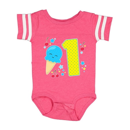 

Inktastic Ice Cream First Birthday in Blue Gift Baby Boy or Baby Girl Bodysuit