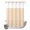Apricot, Ochre, variant on No Hook Shower Curtain, Orange Plaid Shower Curtains for Bathroom with See Through Top Window, Fall Gingham Grids Striped Modern Country Waterproof & Washable Bath Curtain 66"x72"