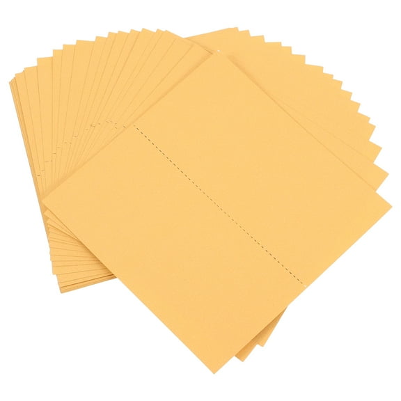 HEMOTON  25 Pcs Table Card Menu Cards for Wedding Reception Fold Dining Office Banquet Golden