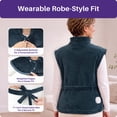 thumbnail image 2 of KEKOY Heating Pad for Back, Neck & Shoulders Pain Relief, Wearable Electric Heat Pad with Detachable Belt, 4 Heat Settings, 2-Hour Auto Shut-Off, Fast Heating, 24"x33", Dark Green, 2 of 12
