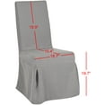 thumbnail image 4 of SAFAVIEH Adrianna Transitional Fabric Solid Dining Parsons Chair, Arctic Grey (Set of 2), 4 of 9