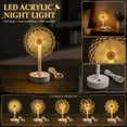 thumbnail image 2 of Small Table Lamp Flower Shaped Usb Powered Decorative Bedroom Night Light, 2 of 7