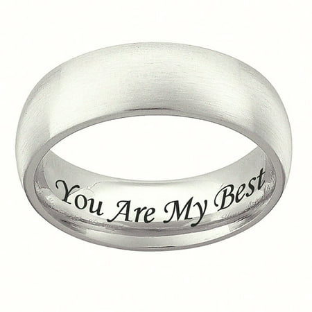 Personalized Planet - Personalized Stainless Steel Wedding Band, 7mm