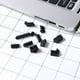 thumbnail image 2 of FELTECHELECTR 13 tapones antipolvo de silicona para puerto USB, a prueba de humedad, protectores de puerto de carga, de uso común para portátiles (negro), 2 of 6