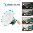 thumbnail image 7 of Westgate 9W 3 Inch LED Retrofit Downlight with Integrated Smooth Trim, Dimmable LED Recessed Light Fixture, Damp Location Rated, 120V Energy Star 5 Year Warranty (8-Pack, DL 5000K Bright White), 7 of 7