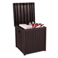 thumbnail image 5 of Sesslife Outdoor Storage Box, 51 Gallon Brown PP Plastic Waterproof Deck Storage Box Bench, Indoor/Outdoor Storage Bin Container for Patio Cushions, Garden Tools and Pool Toys, 5 of 9