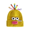 thumbnail image 2 of Hot6sl Ofertas Del Día Gorro de Lana de Punto, Divertido y Bonito, con Ojos y Antenas, Fresco y Dulce para Salir a La Calle Gorro de Lana con Boca de Salchicha, 2 of 4