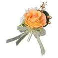 thumbnail image 4 of Ramo de flores para boda, ramo de flores, regalo de San Valentín, broche para novio Naranja, 4 of 7