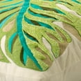 thumbnail image 2 of The HomeCentric Cushion Cover For Chair Decorative Green Pack of 2 20x20 inch (50x50 cm) Throw Pillow Covers Linen Floal Monsteral Leaf & Beaded Throw Pillows For Sofa Nature & Floral - Monstera Leaf, 2 of 3