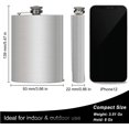 thumbnail image 3 of 8 Oz Flask for Liquor for Men, Leakproof Drinking Flask with Funnel, Stainless Steel Flask Hip Flask Set, Camping Pocket Flask, Laser Weleded Screw Cap, Ideal for Gift, 3 of 9