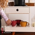 thumbnail image 6 of Ember Interiors Oxford White Modern Bar Cabinet with Wine Storage, Drawer & Open Shelves– Compact Design for Living Room or Kitchen, 6 of 11