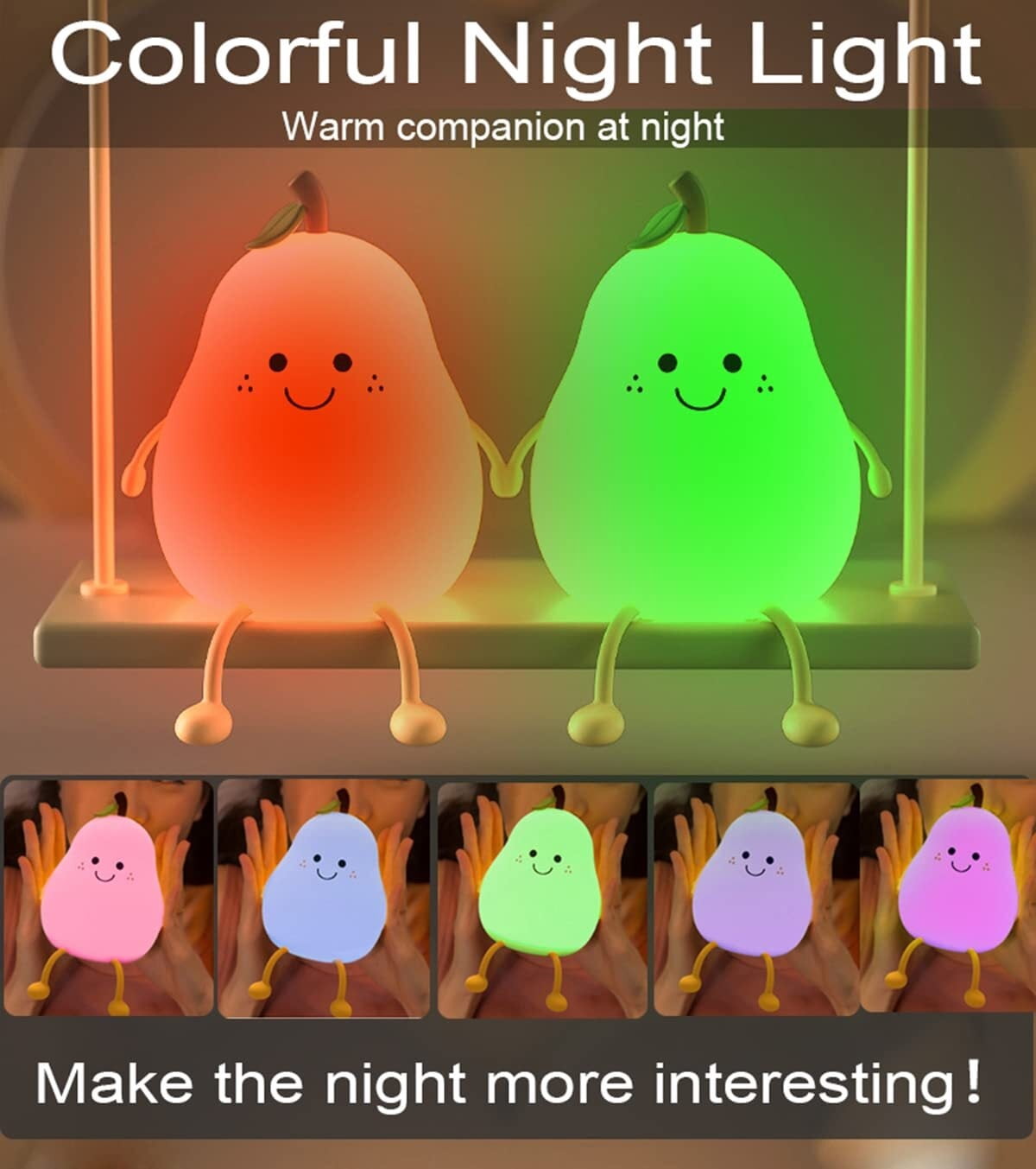 LED Lying Flat Duck Night Light, 3 Level Dimmable Nursery Nightlight,Cute Lamps Silicone Squishy Light Up Duck,Rechargeable Bedside Touch Lamp for Breastfeeding Toddler Baby Kids Decor