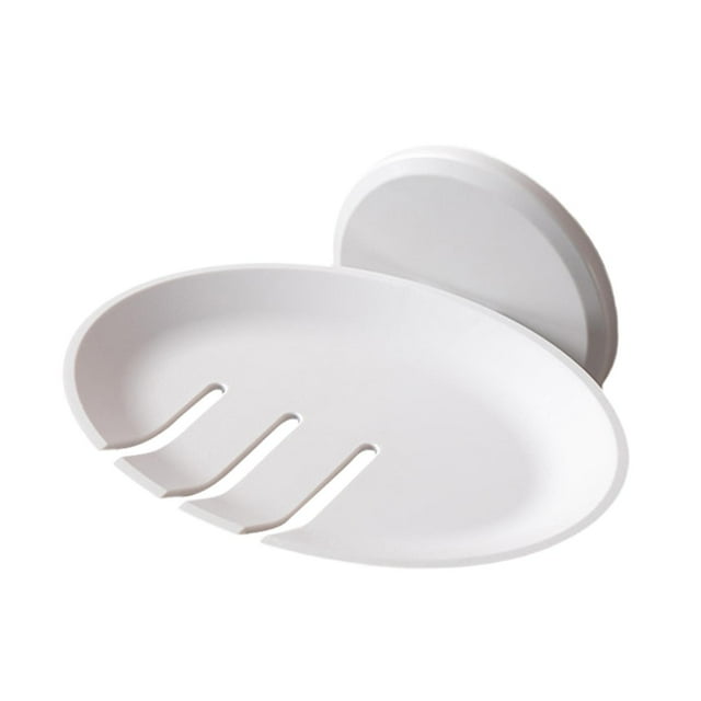 Jabonera autodrenante desmontable, caja para jabón, soporte con ventosa, jabonera Blanco