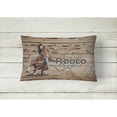 thumbnail image 2 of Carolines Treasures SB3055PW1216 Rodeo Cowgirl Barrel Racer   Canvas Fabric Decorative Pillow  12H x16W multicolor, 2 of 3