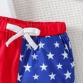thumbnail image 4 of mgoYE 4th of July Toddler Boy Outfit Letter Flag Embroidery T-Shirt Top and Shorts Set 3T 4T 5T 6T 7T 2 Piece July Fourth Clothes Set Size 5-6 Years, 4 of 8