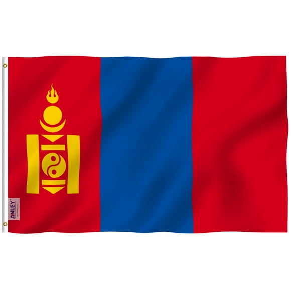 ANLEY Fly Breeze 3x5 Feet Mongolia Flag - Mongolian Flags Polyester