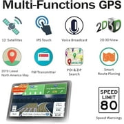 2025 Newest Car Gps Navigator 7-Inch Touch Screen Real Voice Prompts Turn Direction Speed Limit Warning Car Gps Satellite Navigator, Free Update World Map