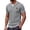 Gray, variant on Klisyaur Fashion Shirts for Mens Short Sleeve V Neck Summer Casual Comfortable Breathable Tops Basic Tee