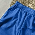 thumbnail image 4 of Mens Shorts Athletic Elastic Waist Drawstring Pocket Solid Color Casual Shorts Blue XXXL, 4 of 4