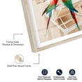 thumbnail image 4 of Beachside Parrot Pair Shadowbox Print Coastal Art Prints by Notoriart, Blonde Frame, 25 x 37, 4 of 7