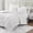 White, variant on Casa Platino Queen Size Comforter Set – Duvet Insert Queen Size - Ultra Soft & Cozy Brushed Microfiber Queen Size Bedding Set with Queen Comforter & 2 Queen Shams – White Base Grey Dot