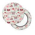 thumbnail image 2 of Daiia funny dogs and love Pattern Stool Covers Round,Round Bar Stool Covers Waterproof Bar Chair Covers Washable Stool Cushion Slipcover for 12-14 Inch Chair-14 inch, 2 of 7