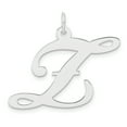thumbnail image 1 of Sterling Silver Large Rhodium-Plated Fancy Script Letter Z Initial Charm (Width 18.52) (Length 25.65) - Jbsp, 1 of 5