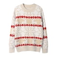 thumbnail image 4 of HOWPAY Chandails de Noël pour Femmes Blouse Imprimée de Noël Décontractée à Manches Longues Col Rond Chandail de Fête Chandail Hauts Coupe Ample Léger Confortable Vêtements Y2K Kaki P, 4 of 8