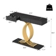thumbnail image 2 of Aukfa 47.3" Console Table with 3 Drawers, Modern Narrow Sofa Table with Sculptural Metal Base for Entryway Hallway & Living Room,Black, 2 of 8