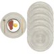 thumbnail image 1 of Manteles individuales redondos ZHAOCHENG 38 cm 6 unidades color blanco marfil, 1 of 5