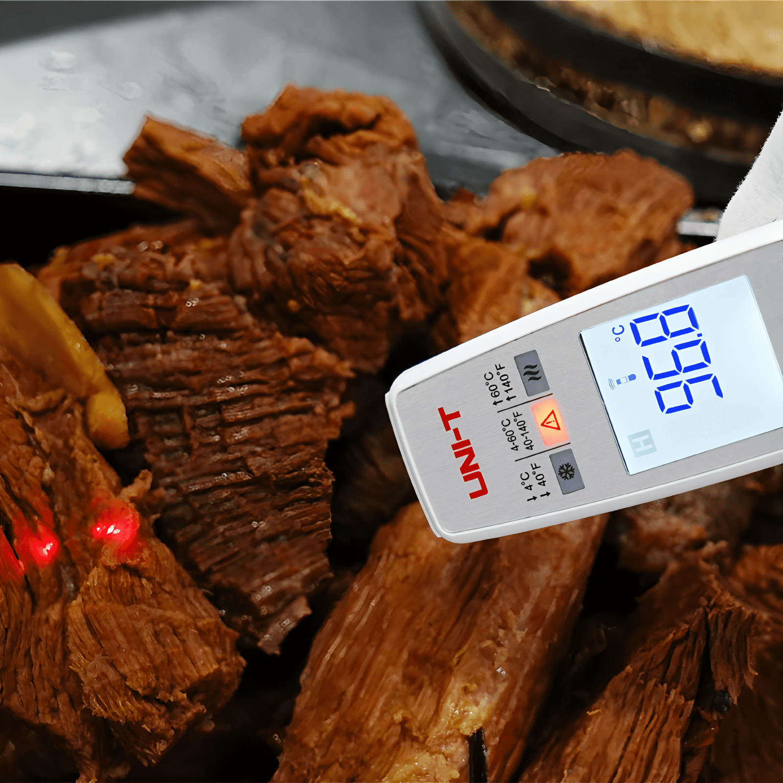 UNI-T Uni-trend A63 High Accuracy 2-in-1 Food Thermometer/Infrared and Probe Temperature Measurement/Coffee Food Temperature Detection