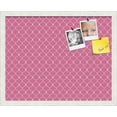 thumbnail image 2 of PinPix ArtToFrames 14x18 Custom Cork Bulletin Board Pink Chain   Poster Board Has a Fabric Style Canvas Finish, Framed in Satin White Frame (PinPix-578), 2 of 6