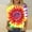 Multicolor, variant on Fznquz Crewneck T Shirts Women Tie Dye 3/4 Sleeve Tee Casual Rainbow Loose Fit Women's Clothing L