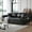 Black, variant on 83" Couch Premium PU Leather Sofa, Comfy Deep Seat 3 Seater Couch for Living Room, Oversized Loveseat with 2 Pillows, Black