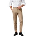 thumbnail image 2 of Men's Slim Fit Dress Pants for Office Wear & Formal-Casual Occasions Light Brown M, 2 of 4