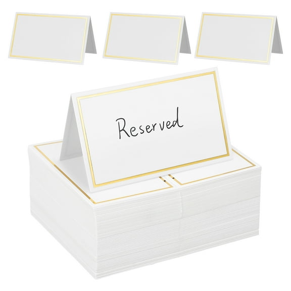 120 Pcs Hot Stamping Table Card Removable Headband Label Tent Spa