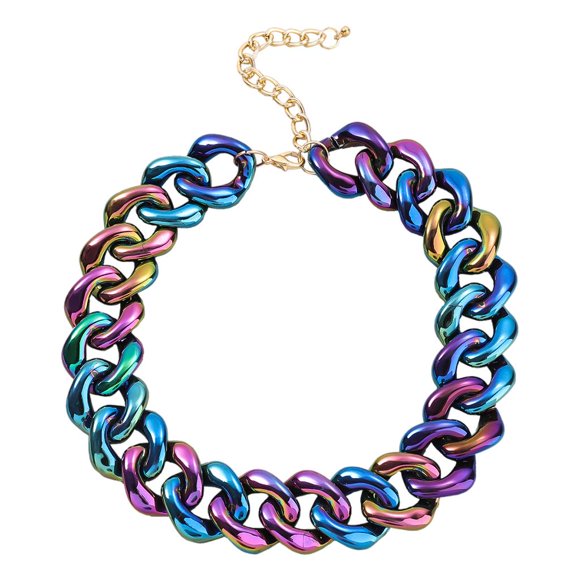 Esquirla Clavicle Necklace Jewelry Chain for Lady Women Wedding Christmas Blue