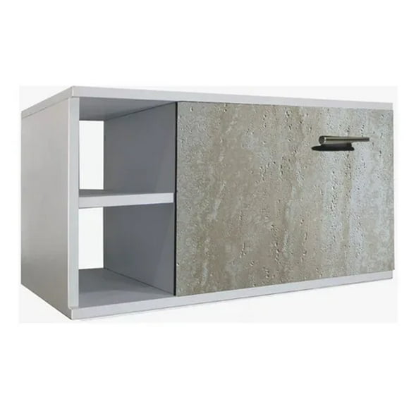 Gabinete Baño Flotante Minimalista Puerta tipo Piedra Elegante 60x33