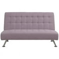 thumbnail image 3 of Rosebery Kids Tufted Futon, Convertible Sleeper Sofa in Lilac and Chrome, 3 of 14
