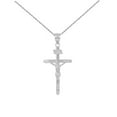 thumbnail image 1 of SOLID WHITE GOLD INRI CROSS PENDANT NECKLACE ( 1.39") :  14K  Pendant only, 1 of 1